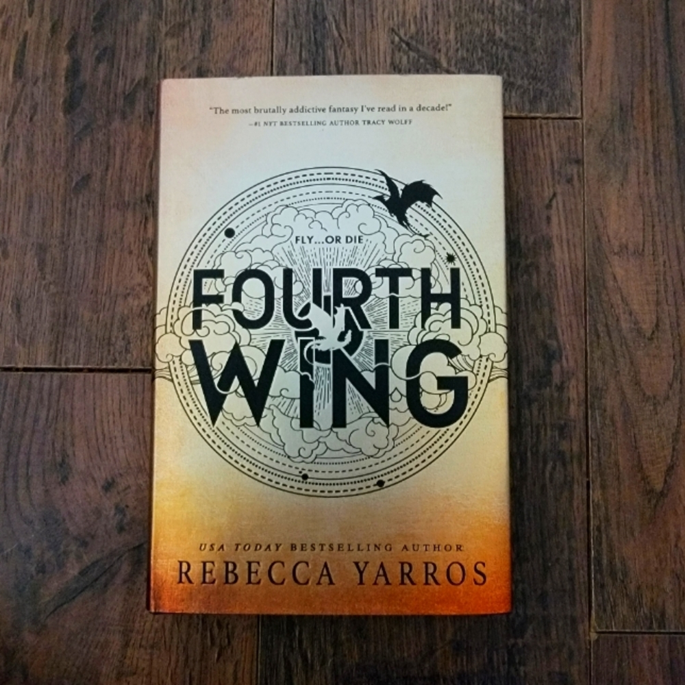 The Fourth Wing (Rebecca Yarros) First Edition Print with Sprayed/Stenciled Edge